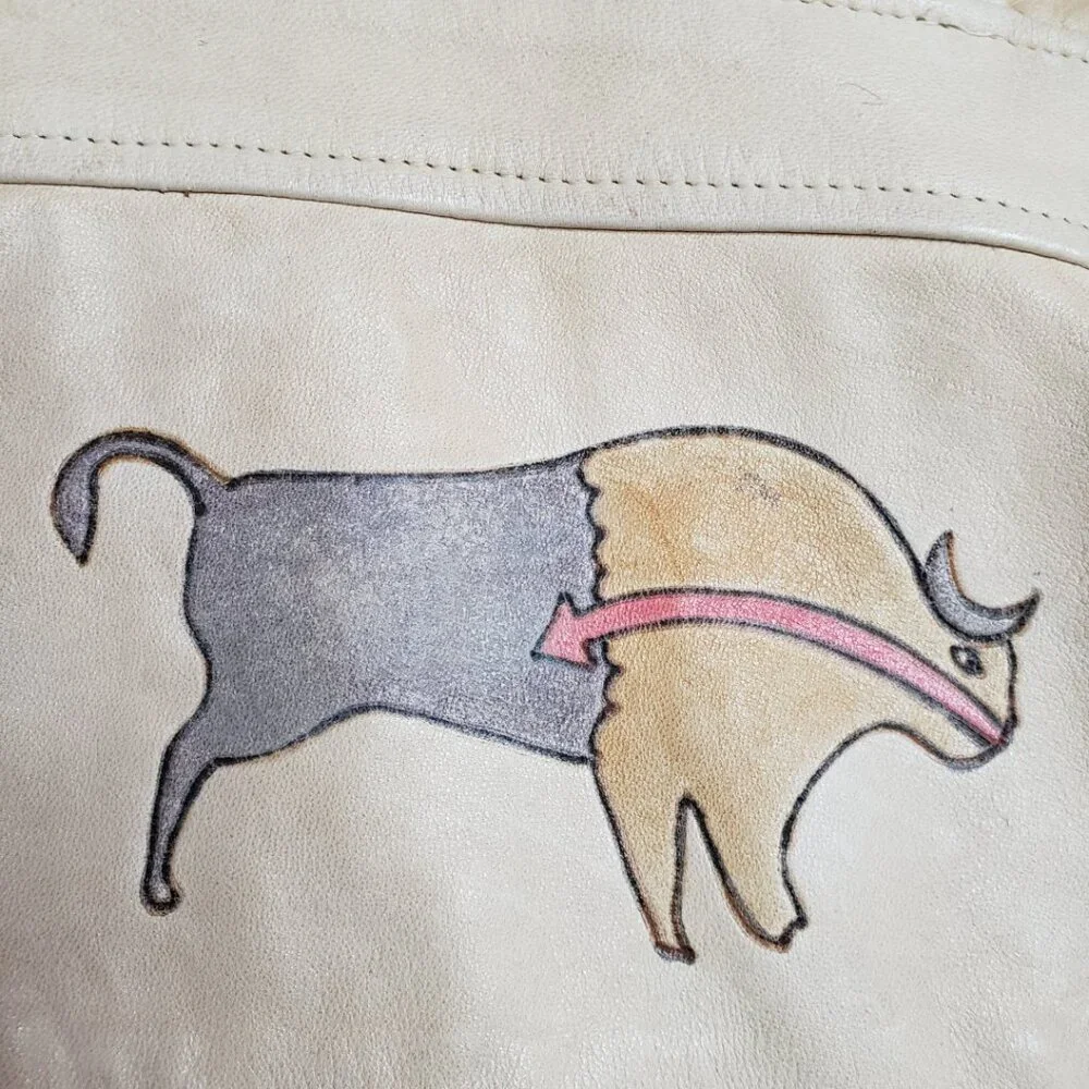 Ralph Lauren Country Polo Women Leather Vest Native American USA made 80s Vtg - Picture 8 of 16